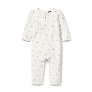 Janie & Jack Swan Quilted 1-Piece 12-18 months EUC
